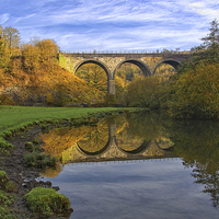 Buy canvas prints of Headstone Viaduct & River Wye at Monsal Dale by Darren Galpin