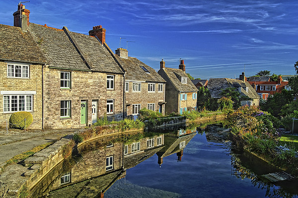Swanage Mill Pond & Cottages Picture Board by Darren Galpin