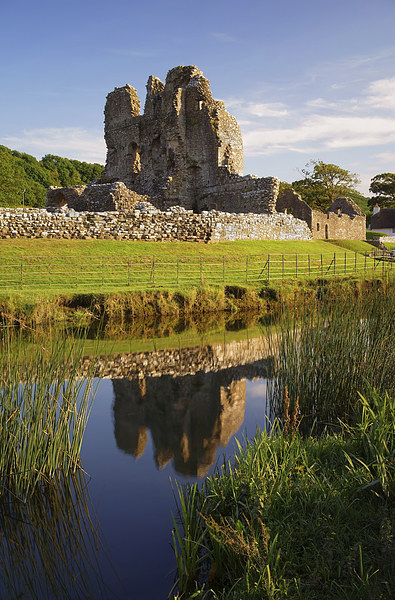 Ogmore Castle Reflections Picture Board by Darren Galpin