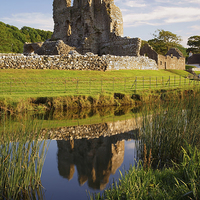 Buy canvas prints of Ogmore Castle Reflections by Darren Galpin