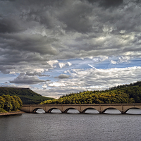 Buy canvas prints of Stormy Clouds over Ladybower  by Darren Galpin