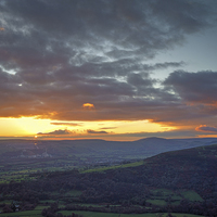 Buy canvas prints of Hope Valley Sunset  by Darren Galpin