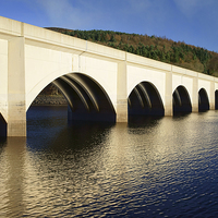 Buy canvas prints of Ashopton Viaduct and Ladybower by Darren Galpin