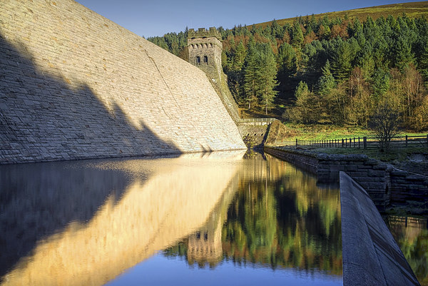 Derwent Dam Reflections  Picture Board by Darren Galpin
