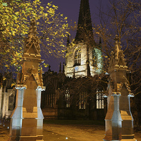 Buy canvas prints of Sheffield Cathedral at Night  by Darren Galpin