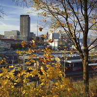 Buy canvas prints of Sheffield Skyline from Park Hill by Darren Galpin