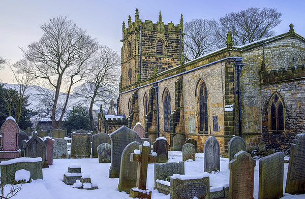  St Edmunds Church, Castleton in Winter Picture Board by Darren Galpin