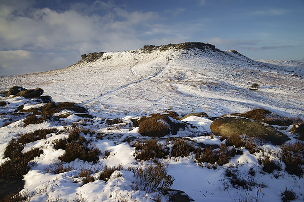 Carl Wark and Higger Tor in Winter  Picture Board by Darren Galpin
