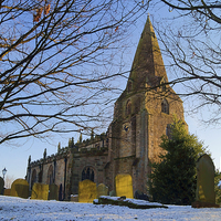 Buy canvas prints of The Church of St Peter, Hope, Derbyshire  by Darren Galpin