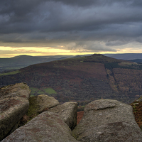 Buy canvas prints of Stormy Skies over Great Ridge  by Darren Galpin