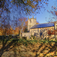 Buy canvas prints of Christ Church, Dore in Autumn  by Darren Galpin