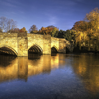 Buy canvas prints of Bakewell Bridge and River Wye  by Darren Galpin