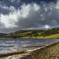 Buy canvas prints of Stormy Skies over Ladybower  by Darren Galpin