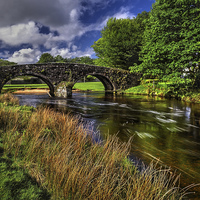 Buy canvas prints of Two Bridges and West Dart River  by Darren Galpin