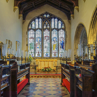Buy canvas prints of St James Church Interior, Norton, Sheffield  by Darren Galpin