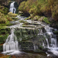 Buy canvas prints of Middle Black Clough Falls by Darren Galpin
