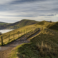 Buy canvas prints of Misty Morning on the Great Ridge  by Darren Galpin