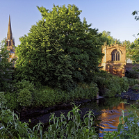 Buy canvas prints of Chapel on the Bridge and Rotherham Minster  by Darren Galpin