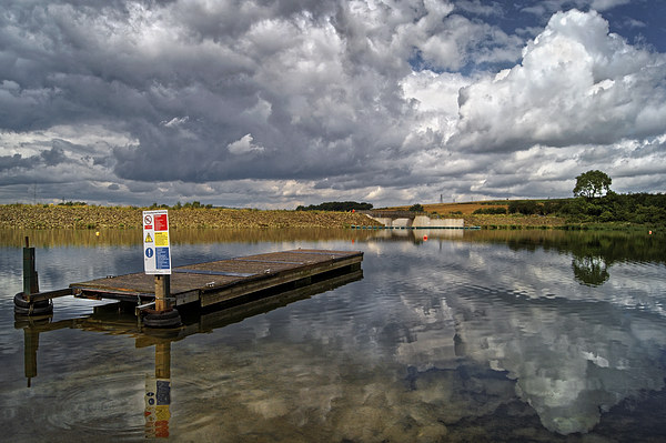 Ulley Jetty and Storm Clouds  Picture Board by Darren Galpin