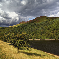 Buy canvas prints of Big Clouds over Ladybower  by Darren Galpin