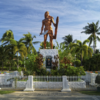 Buy canvas prints of Lapu Lapu Statue, Mactan Island  by Darren Galpin