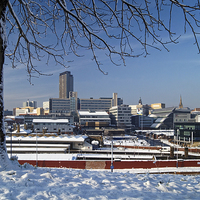 Buy canvas prints of Sheffield City Centre viewed from Park Hill  by Darren Galpin