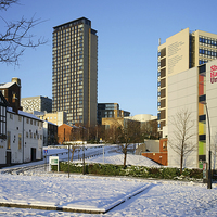 Buy canvas prints of Hallam University and City Centre from Pond Street by Darren Galpin