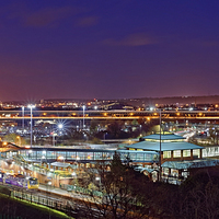 Buy canvas prints of Meadowhall Interchange and Tinsley Viaduct  by Darren Galpin