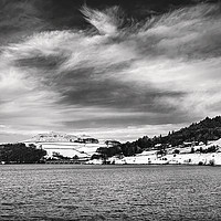 Buy canvas prints of Ladybower in Mono by Darren Galpin