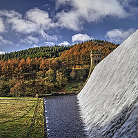 Buy canvas prints of Derwent Dam in Autumn by Darren Galpin