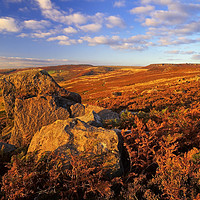 Buy canvas prints of Over Owler Tor & Stanage Edge by Darren Galpin