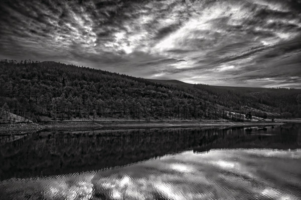 Ladybower Mono Reflections                         Picture Board by Darren Galpin