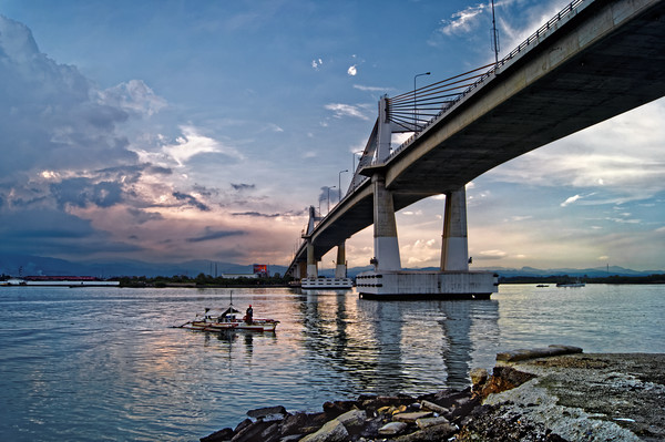 Marcelo Fernan Bridge at Sunset                    Picture Board by Darren Galpin