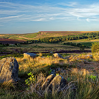 Buy canvas prints of Burbage Rocks from Owler Tor                       by Darren Galpin
