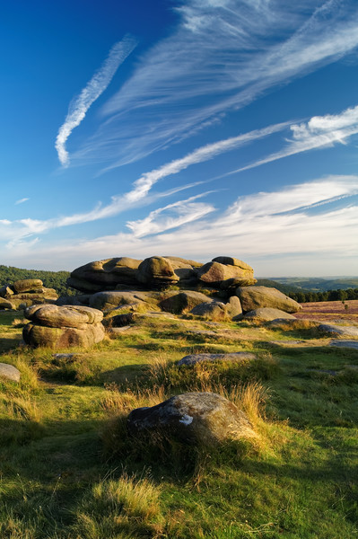 Owler Tor with Dramatic Sky                       Picture Board by Darren Galpin