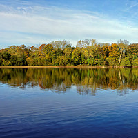 Buy canvas prints of Chard Reservoir Autumn Reflections                 by Darren Galpin
