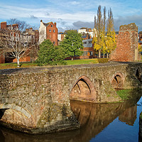 Buy canvas prints of Medieval Exe Bridge                    by Darren Galpin