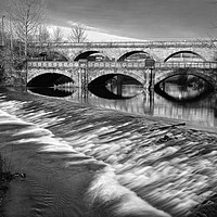 Buy canvas prints of Norfolk Bridge and Burton Weir                     by Darren Galpin