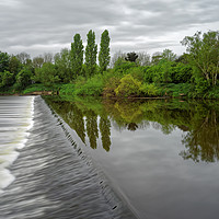 Buy canvas prints of Severn Weir at Tewkesbury                          by Darren Galpin