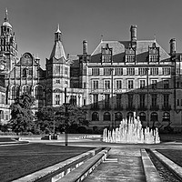 Buy canvas prints of Sheffield Town Hall and Peace Gardens              by Darren Galpin
