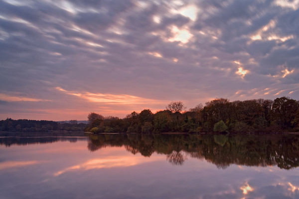 Chard Reservoir Sunset                             Picture Board by Darren Galpin