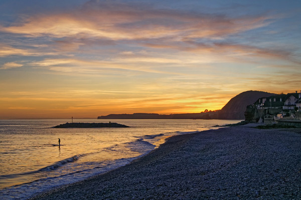 Sidmouth Sunset                     Picture Board by Darren Galpin