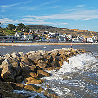 Buy canvas prints of Lyme Regis from North Wall                       by Darren Galpin