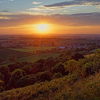 Buy canvas prints of Ham Hill Sunset                                by Darren Galpin
