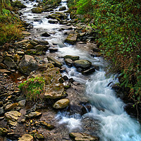Buy canvas prints of West Lyn River at Lynmouth                      by Darren Galpin
