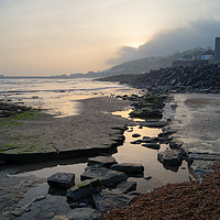 Buy canvas prints of Church Beach Sunset, Lyme Regis                    by Darren Galpin