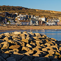 Buy canvas prints of Lyme Regis from North Wall                       by Darren Galpin