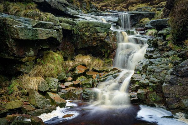  Crowden Clough Waterfalls                         Picture Board by Darren Galpin