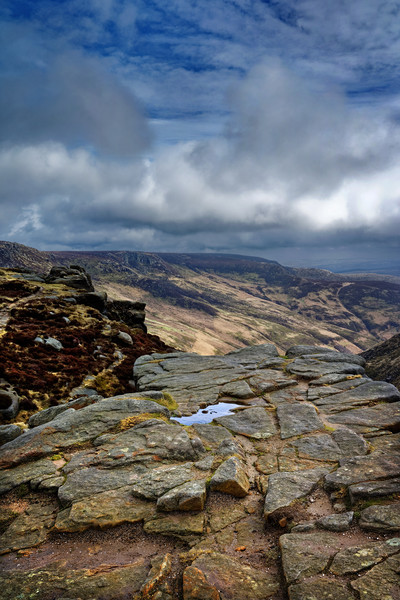  Grindsbrook from Kinder Scout                    Picture Board by Darren Galpin