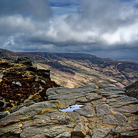 Buy canvas prints of   Grindsbrook from Kinder Scout                    by Darren Galpin